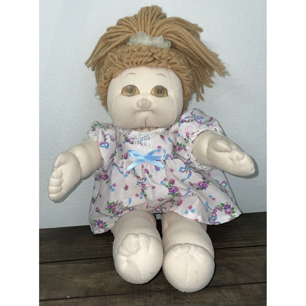 vintage Handmade Soft Sculpture Caucasian Cabbage Patch Doll